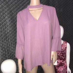 Tempted V Neck Choker Top NWT
